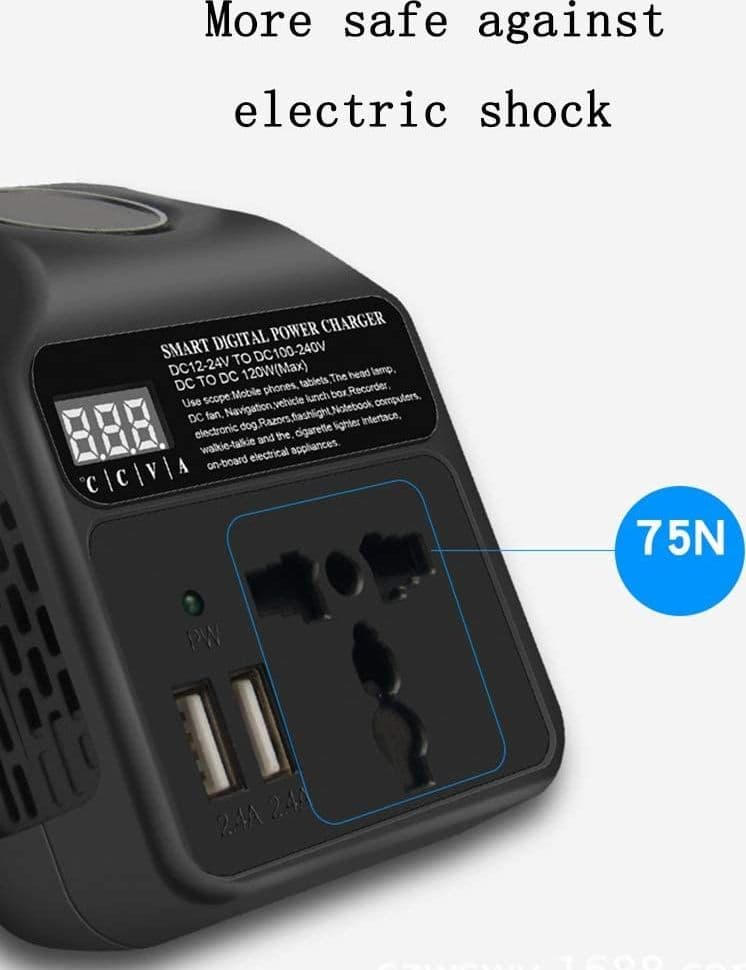 INVERTER DI POTENZA PER AUTO DA 150W CC A CA CARICATORE USB CONVERTITORE QY-4168 - 4