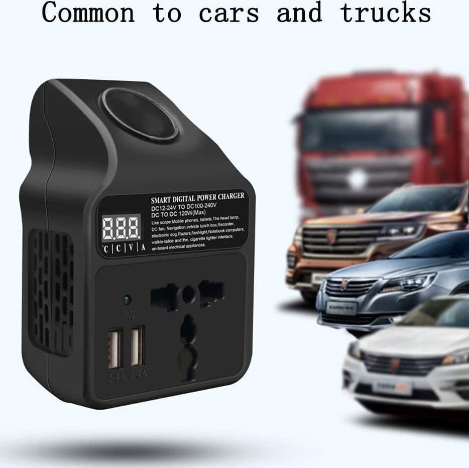 INVERTER DI POTENZA PER AUTO DA 150W CC A CA CARICATORE USB CONVERTITORE QY-4168 - 6