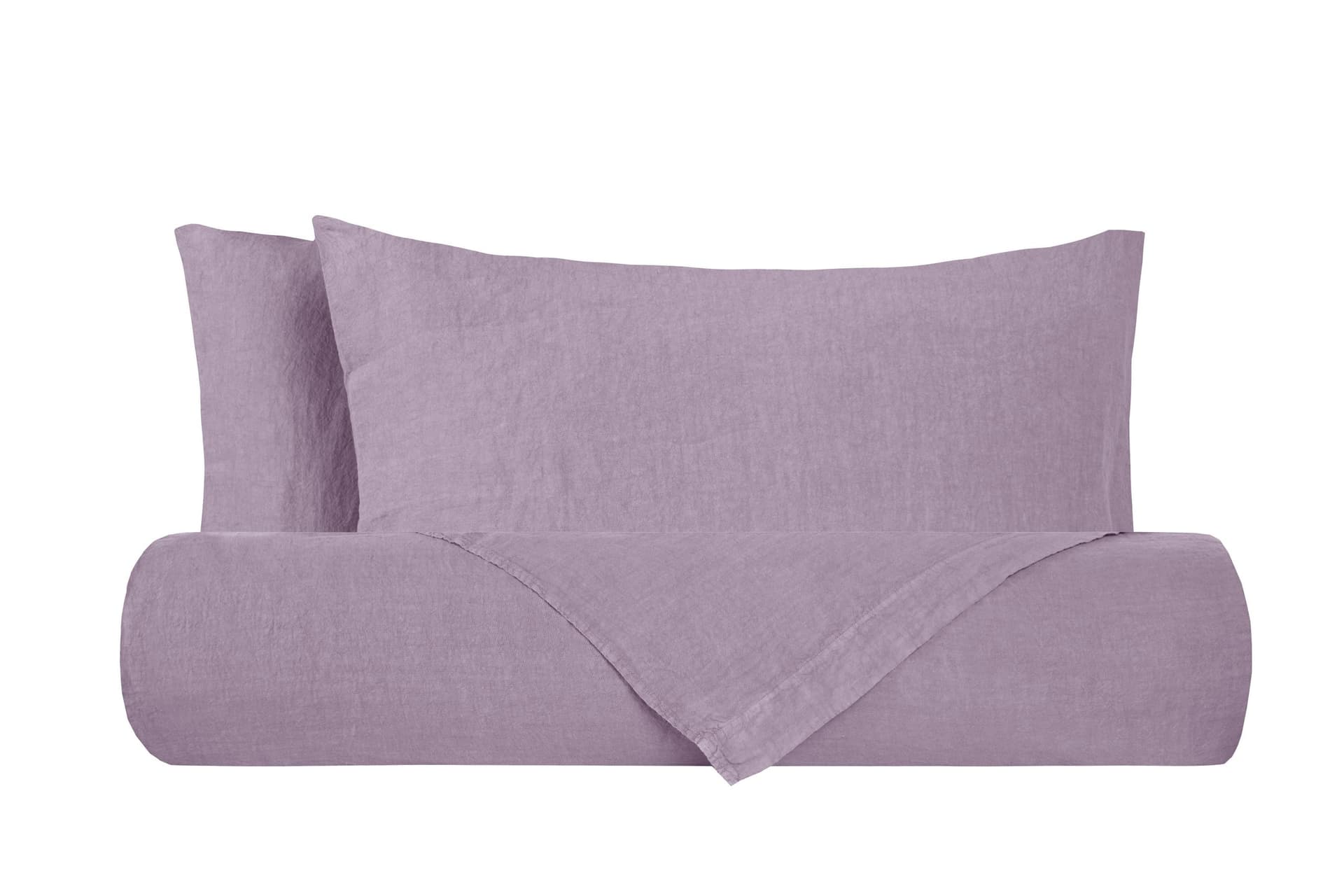 Parure letto in Puro Lino Stonewashed Violetta – KING SIZE – Vanita Di Raso – divano