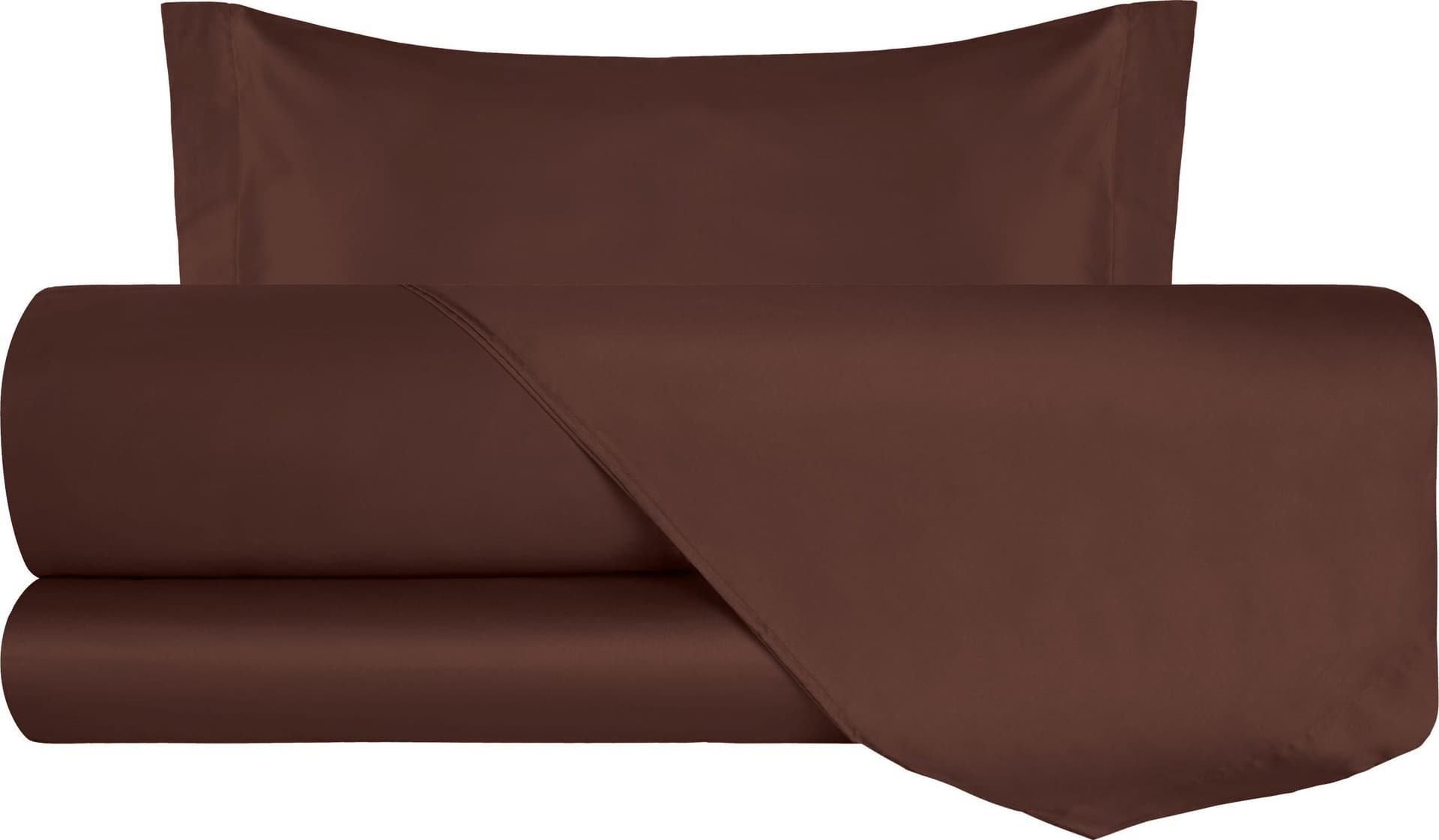 Completo Letto in Raso di puro cotone Cacao in Set di lenzuola e federe Vanita di raso - Sesto San Giovanni, commercioVirtuoso.it
