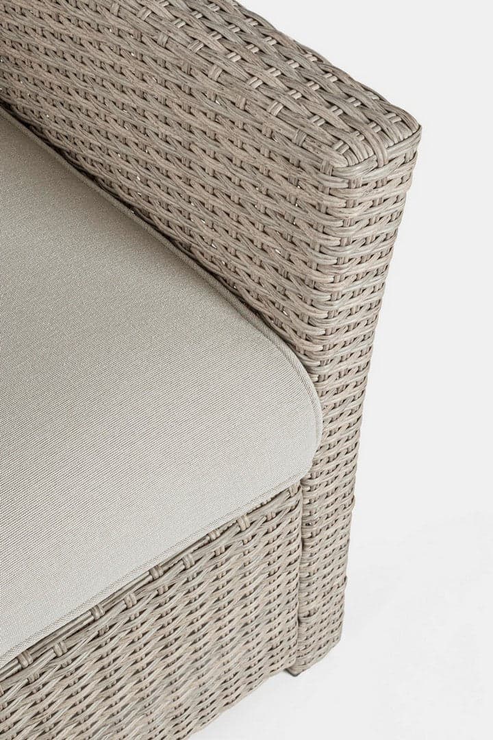 Salotto "Ariel" con poltrone, divanetto, pouf e tavolino, struttura in alluminio, per esterno Giardino e giardinaggio/Arredamento da giardino e accessori/Set di mobili Decor Space - Altamura, Commerciovirtuoso.it