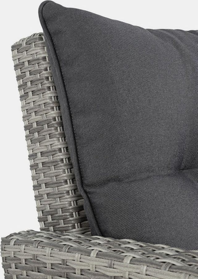 Salotto "Ariel" con poltrone, divanetto, pouf e tavolino, struttura in alluminio, per esterno - 22