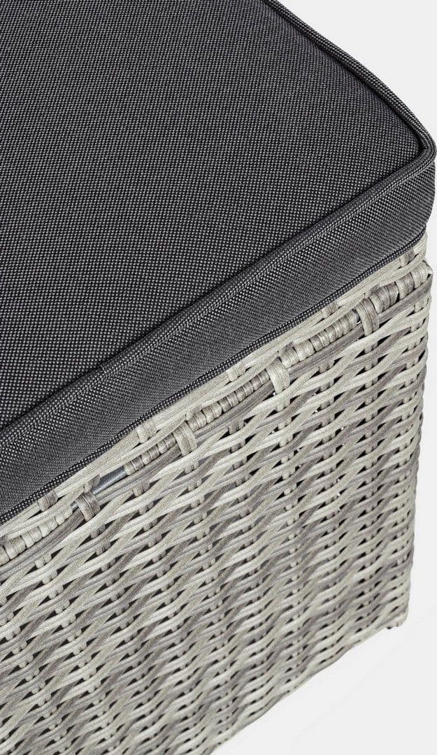 Salotto "Ariel" con poltrone, divanetto, pouf e tavolino, struttura in alluminio, per esterno - 24