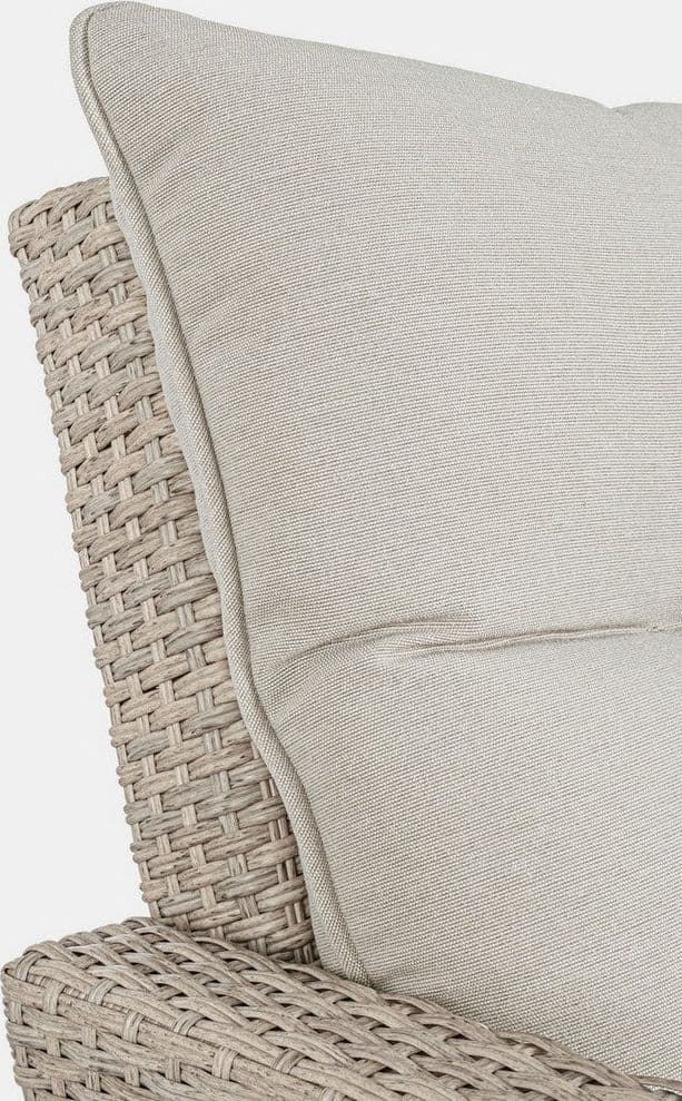 Salotto "Ariel" con poltrone, divanetto, pouf e tavolino, struttura in alluminio, per esterno Giardino e giardinaggio/Arredamento da giardino e accessori/Set di mobili Decor Space - Altamura, Commerciovirtuoso.it