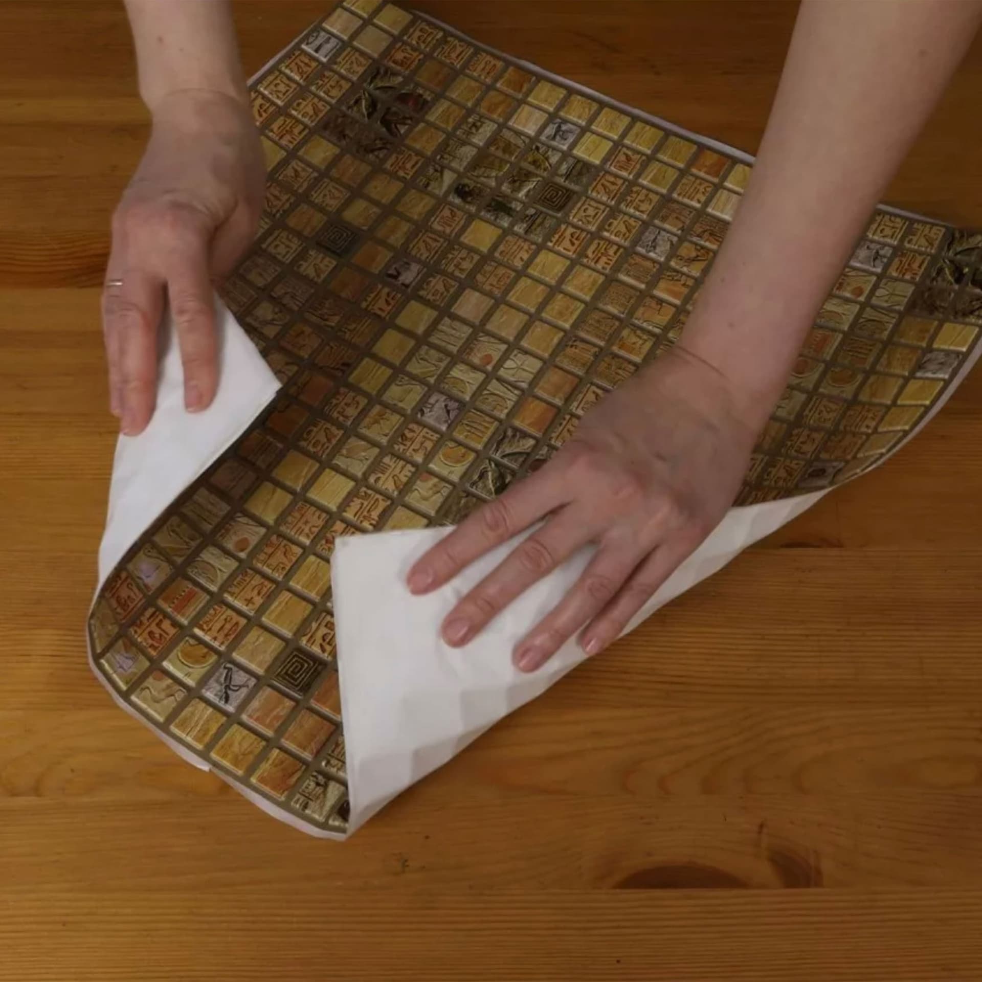 Pannelli 3D "AUTOADESIVI" in PVC EGYPT effetto MOSAICO BAGNO DOCCIA Realistici e isolanti. - Eternal Parquet