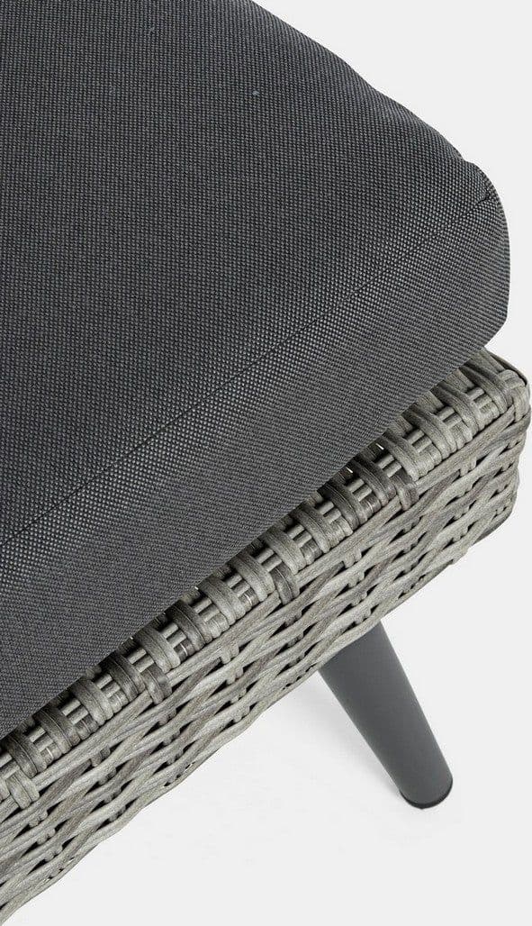 Salottino "Marlow" angolare con ottoman e divano, struttura in alluminio, per esterno Giardino e giardinaggio/Arredamento da giardino e accessori/Set di mobili Decor Space - Altamura, Commerciovirtuoso.it