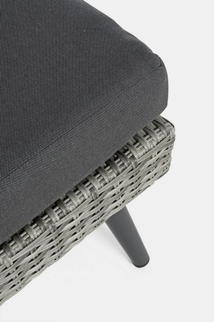 Salottino "Marlow" angolare con ottoman e divano, struttura in alluminio, per esterno Giardino e giardinaggio/Arredamento da giardino e accessori/Set di mobili Decor Space - Altamura, Commerciovirtuoso.it
