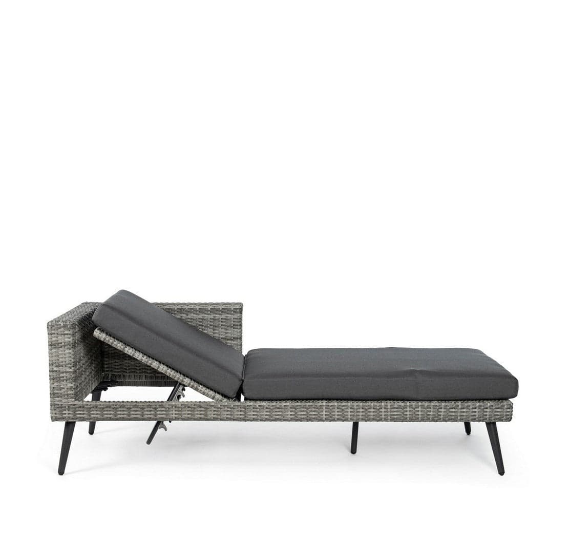 Salottino "Marlow" angolare con ottoman e divano, struttura in alluminio, per esterno Giardino e giardinaggio/Arredamento da giardino e accessori/Set di mobili Decor Space - Altamura, Commerciovirtuoso.it