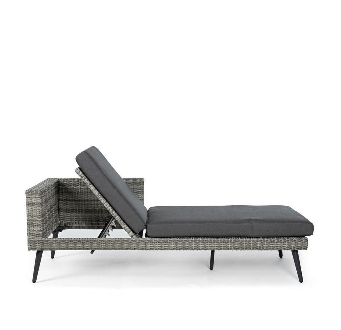 Salottino "Marlow" angolare con ottoman e divano, struttura in alluminio, per esterno Giardino e giardinaggio/Arredamento da giardino e accessori/Set di mobili Decor Space - Altamura, Commerciovirtuoso.it