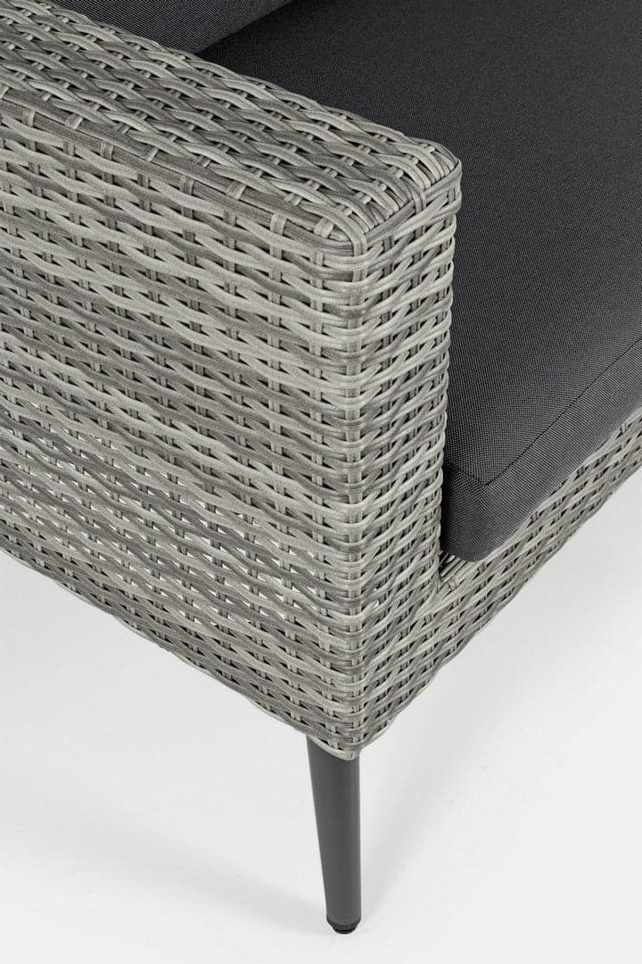 Salottino "Marlow" angolare con ottoman e divano, struttura in alluminio, per esterno Giardino e giardinaggio/Arredamento da giardino e accessori/Set di mobili Decor Space - Altamura, Commerciovirtuoso.it