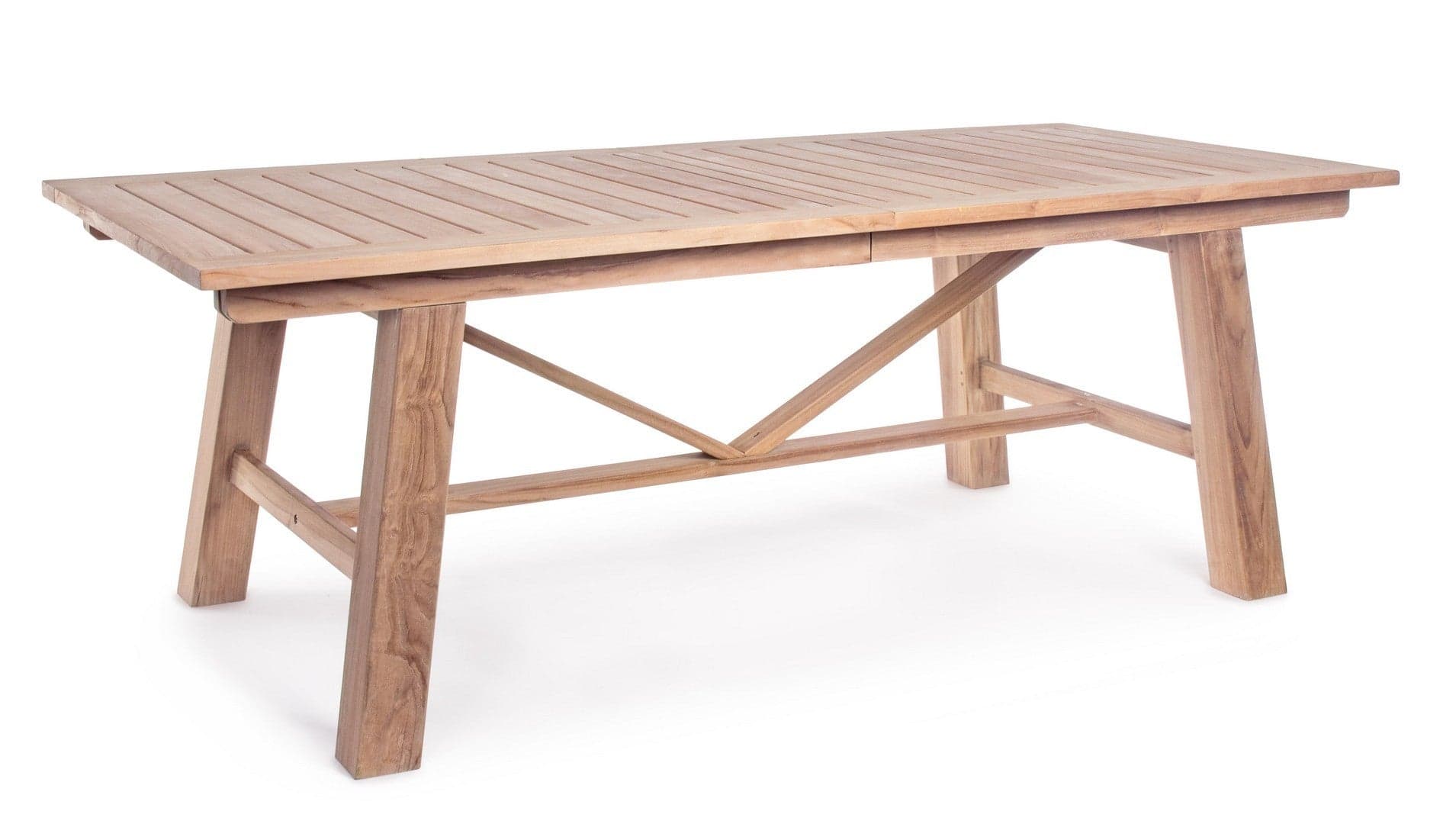 Tavolo rettangolare "Maryland" allungabile, in legno di teak SVLK, gambe solide in Tavoli standard Decor Space - Altamura, commercioVirtuoso.it