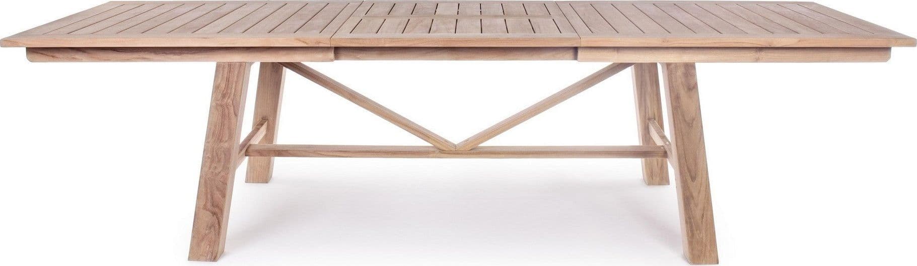 Tavolo rettangolare "Maryland" allungabile, in legno di teak SVLK, gambe solide in Tavoli standard Decor Space - Altamura, commercioVirtuoso.it