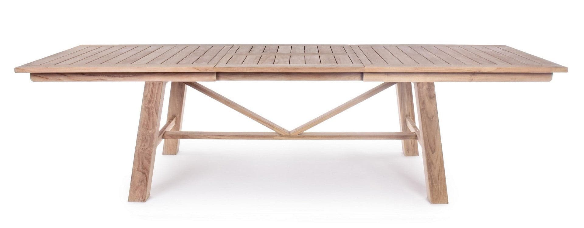 Tavolo rettangolare "Maryland" allungabile, in legno di teak SVLK, gambe solide in Tavoli standard Decor Space - Altamura, commercioVirtuoso.it