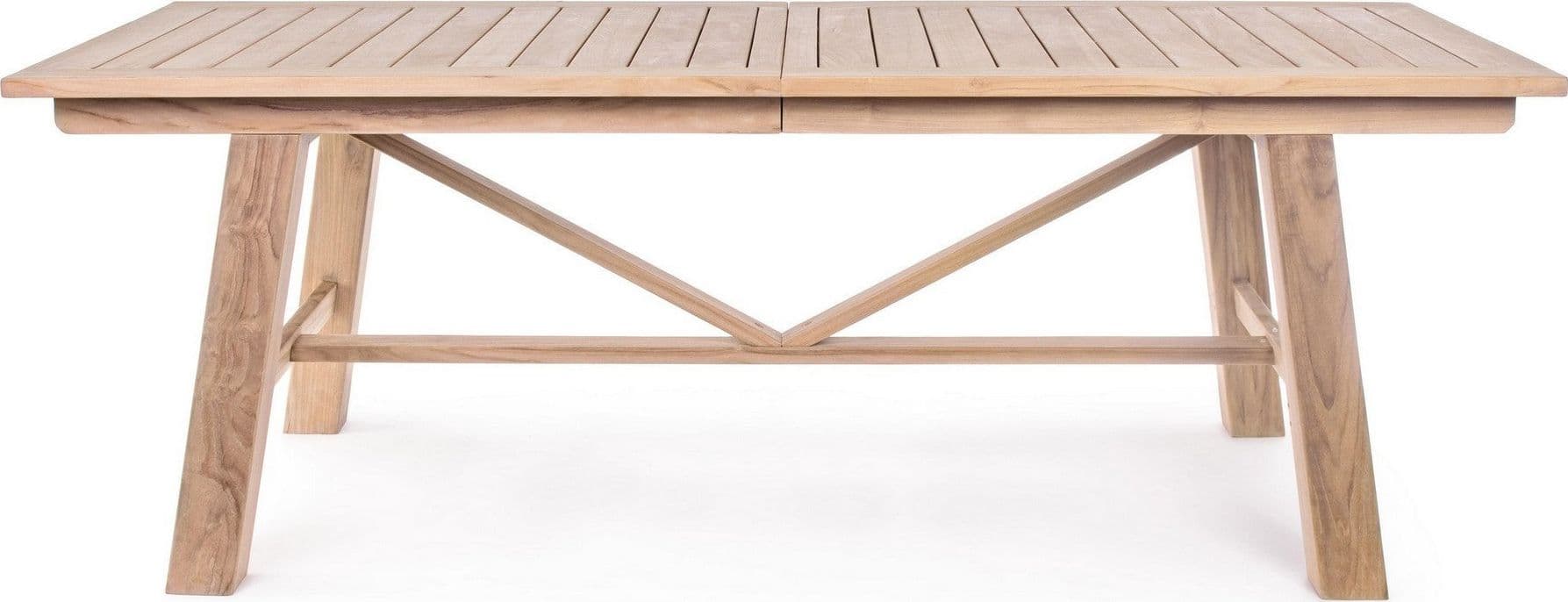 Tavolo rettangolare "Maryland" allungabile, in legno di teak SVLK, gambe solide in Tavoli standard Decor Space - Altamura, commercioVirtuoso.it