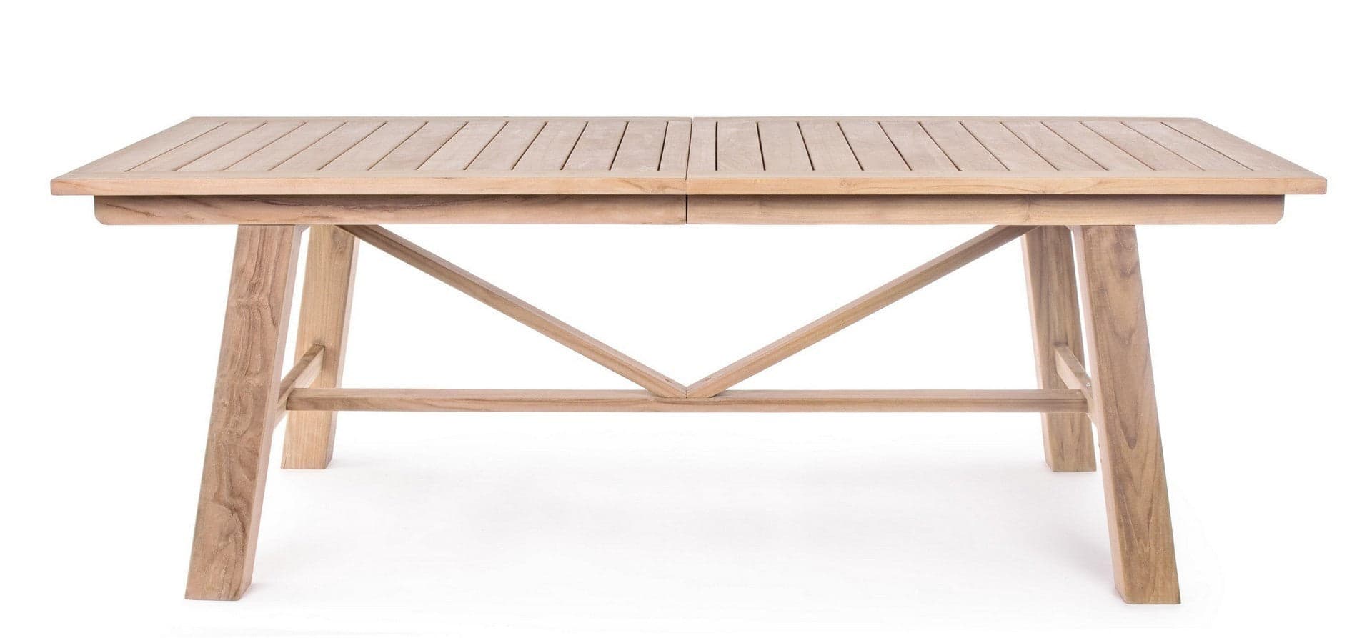 Tavolo rettangolare "Maryland" allungabile, in legno di teak SVLK, gambe solide in Tavoli standard Decor Space - Altamura, commercioVirtuoso.it