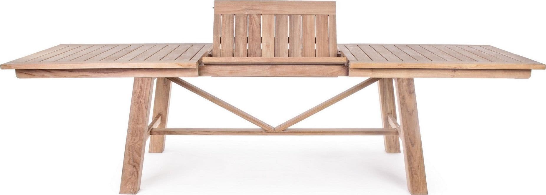 Tavolo rettangolare "Maryland" allungabile, in legno di teak SVLK, gambe solide in Tavoli standard Decor Space - Altamura, commercioVirtuoso.it