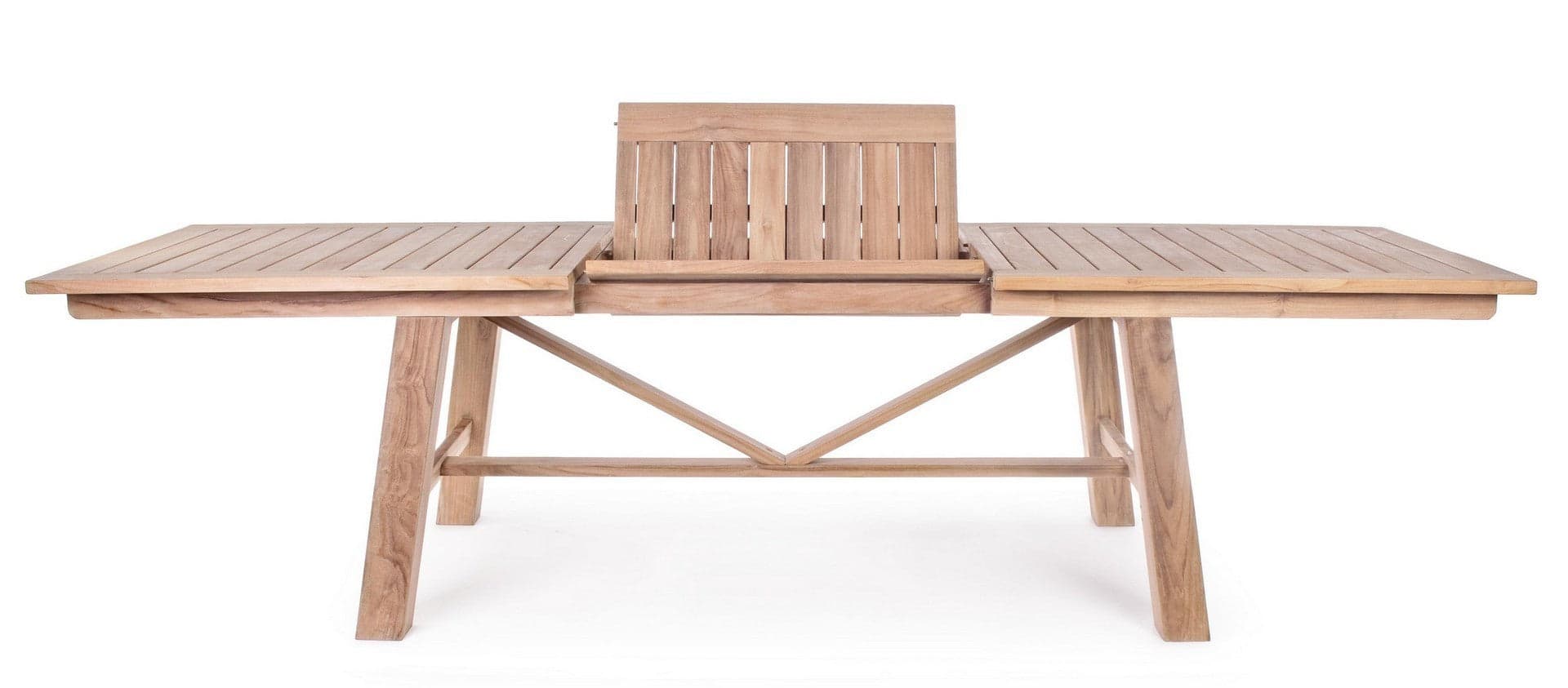 Tavolo rettangolare "Maryland" allungabile, in legno di teak SVLK, gambe solide in Tavoli standard Decor Space - Altamura, commercioVirtuoso.it