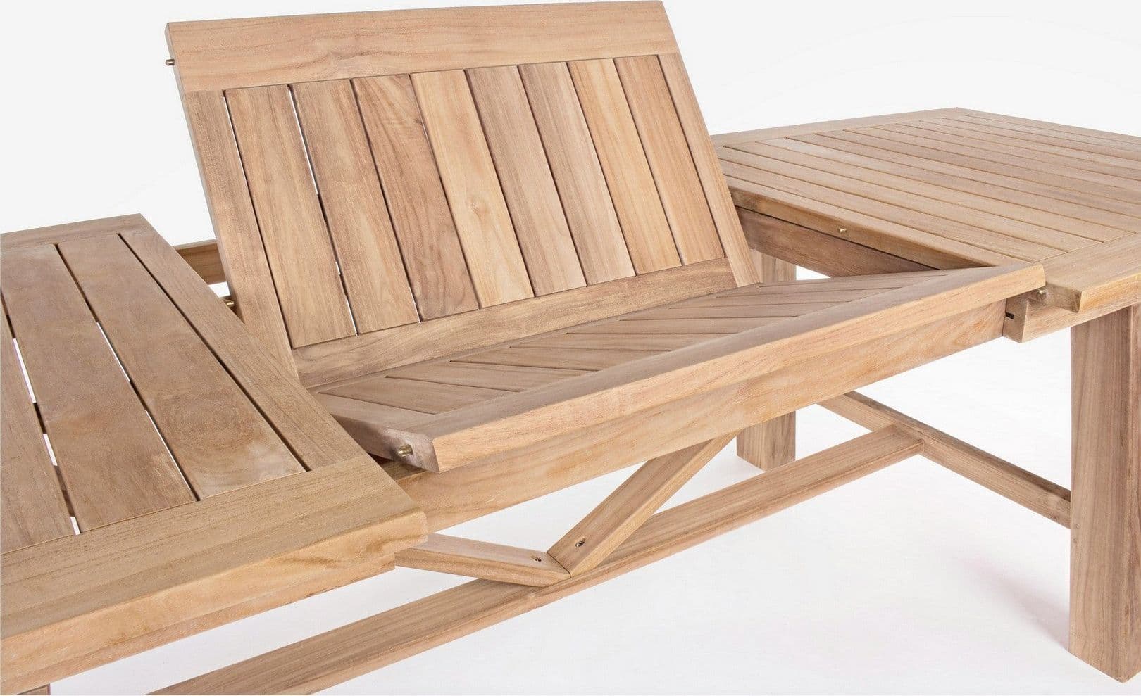 Tavolo rettangolare "Maryland" allungabile, in legno di teak SVLK, gambe solide in Tavoli standard Decor Space - Altamura, commercioVirtuoso.it