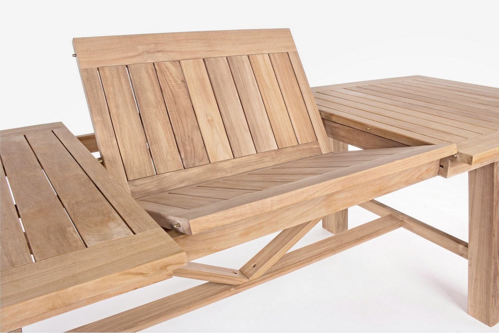Tavolo rettangolare "Maryland" allungabile, in legno di teak SVLK, gambe solide in Tavoli standard Decor Space - Altamura, commercioVirtuoso.it
