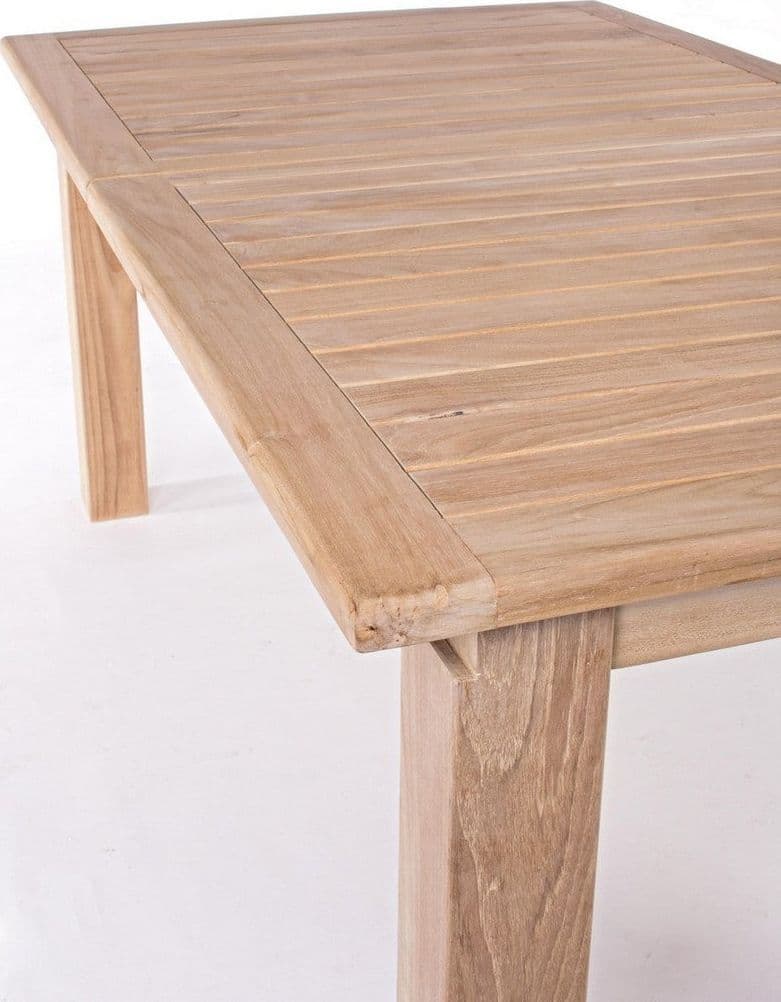 Tavolo rettangolare "Maryland" allungabile, in legno di teak SVLK, gambe solide in Tavoli standard Decor Space - Altamura, commercioVirtuoso.it