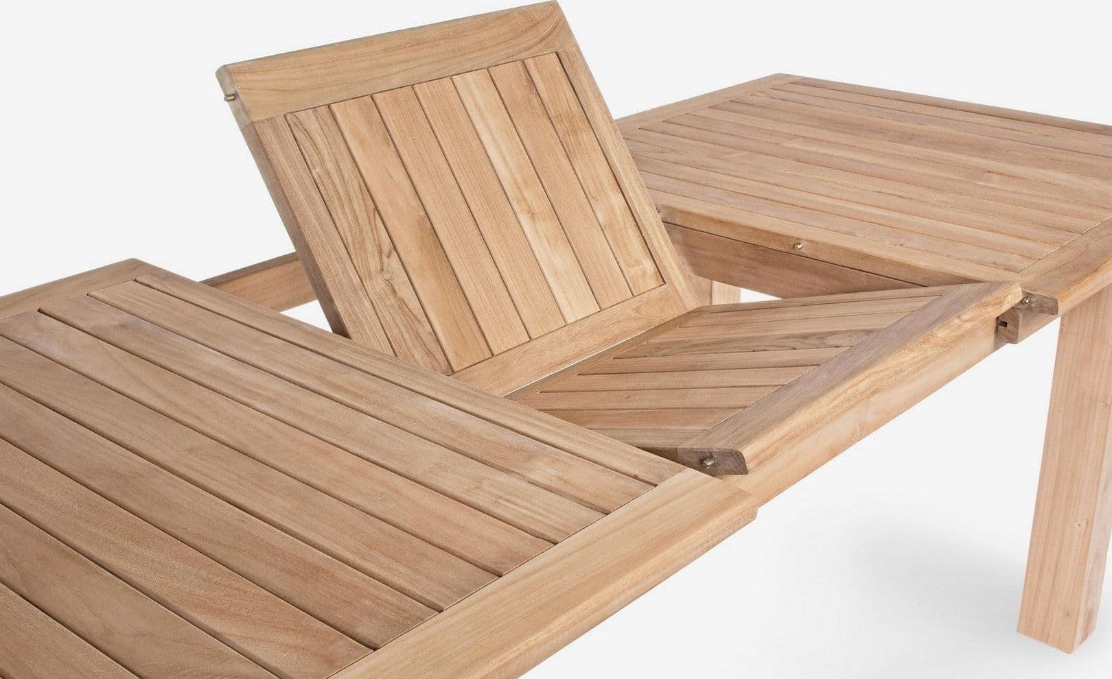 Tavolo rettangolare "Maryland" allungabile, in legno di teak SVLK, gambe solide in Tavoli standard Decor Space - Altamura, commercioVirtuoso.it