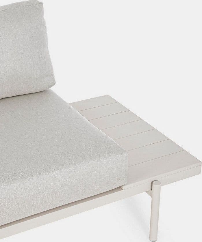Salottino angolare con tavolino "Kendall Rastin" in alluminio, seduta in tessuto, per esterno Giardino e giardinaggio/Arredamento da giardino e accessori/Set di mobili Decor Space - Altamura, Commerciovirtuoso.it