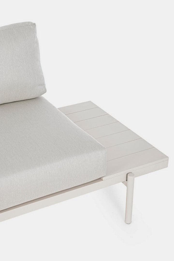 Salottino angolare con tavolino "Kendall Rastin" in alluminio, seduta in tessuto, per esterno Giardino e giardinaggio/Arredamento da giardino e accessori/Set di mobili Decor Space - Altamura, Commerciovirtuoso.it