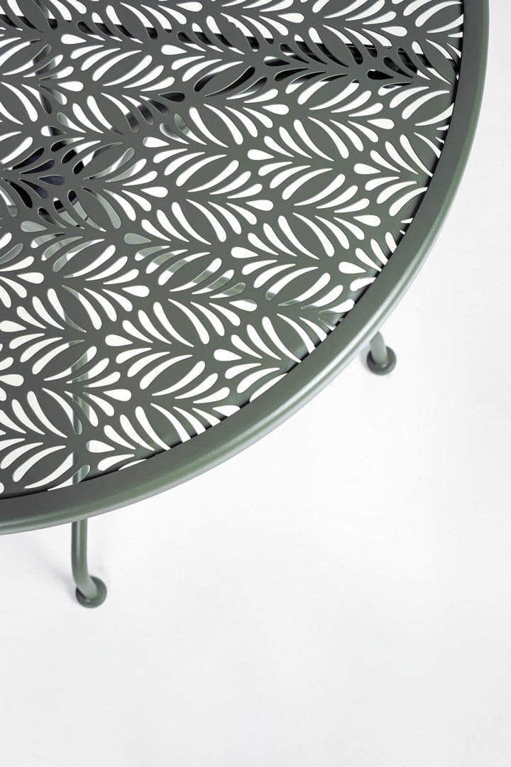 Tavolino rotondo "Lizette" con struttura in acciaio, finitura opaca, per esterno in Tavoli standard Decor Space - Altamura, commercioVirtuoso.it