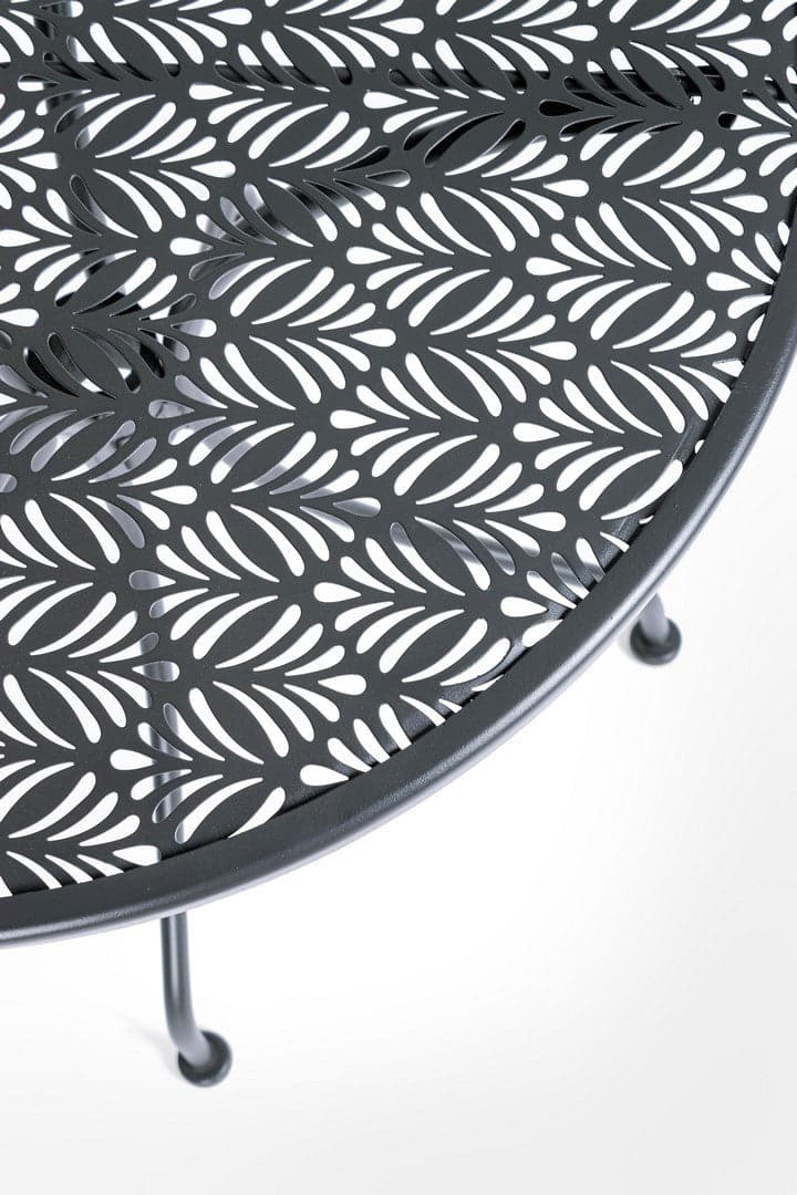 Tavolino rotondo "Lizette" con struttura in acciaio, finitura opaca, per esterno in Tavoli standard Decor Space - Altamura, commercioVirtuoso.it