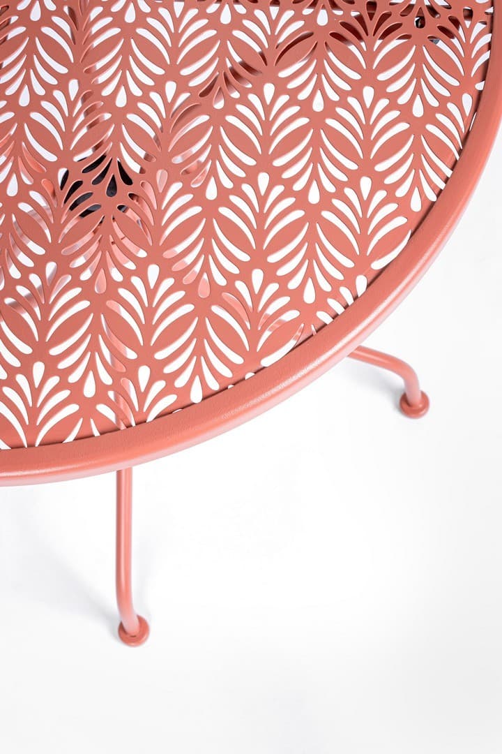 Tavolino rotondo "Lizette" con struttura in acciaio, finitura opaca, per esterno in Tavoli standard Decor Space - Altamura, commercioVirtuoso.it