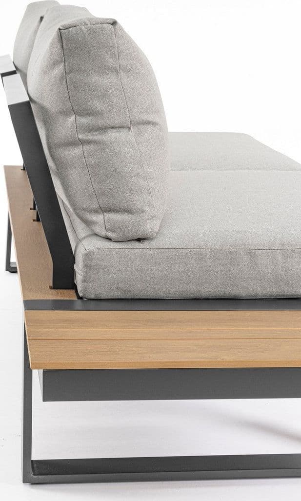 Salottino angolare "Sven" antracite, struttura in alluminio, cuscini sfoderabili in tessuto Giardino e giardinaggio/Arredamento da giardino e accessori/Set di mobili Decor Space - Altamura, Commerciovirtuoso.it