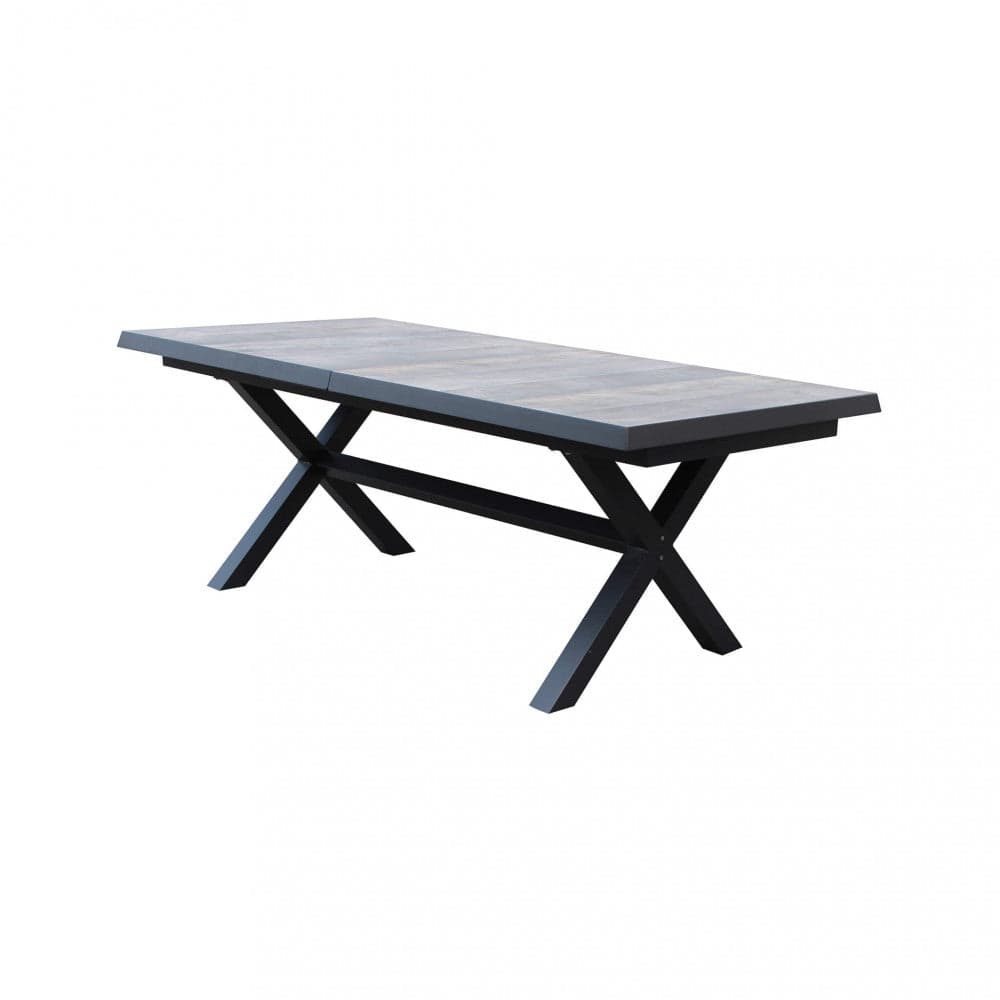Tavolo allungabile "Zante" in alluminio e Gres porcellanato per esterno 205\260 x 105 cm - 11