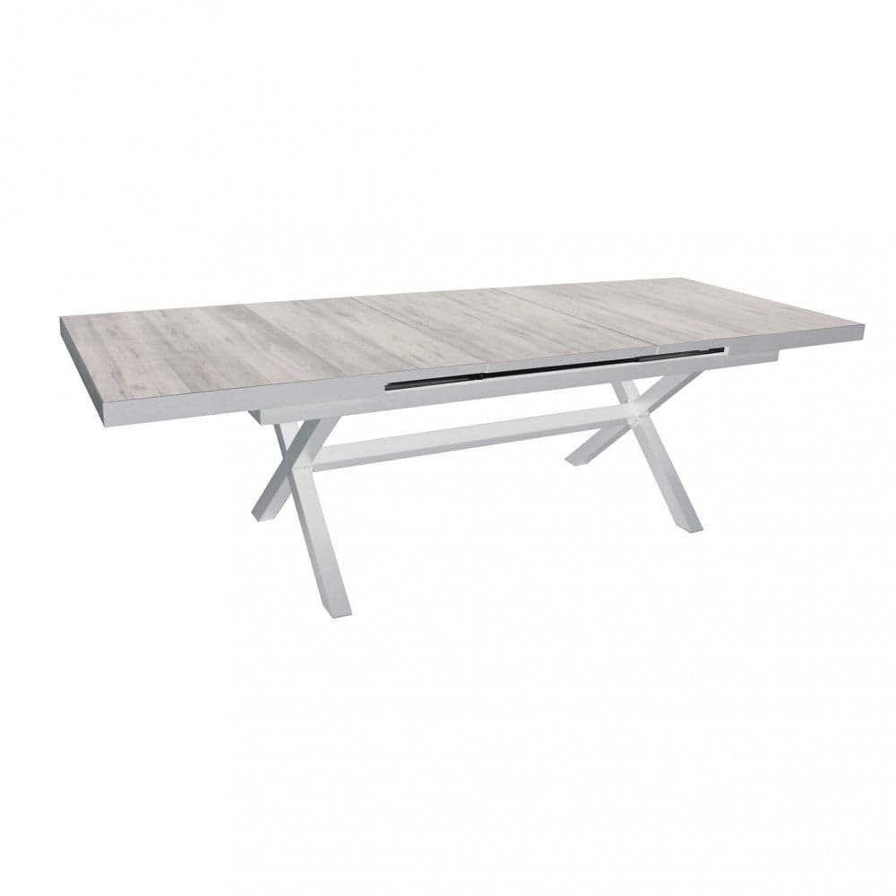 Tavolo allungabile "Zante" in alluminio e Gres porcellanato per esterno 205\260 x 105 cm in Tavoli standard Decor Space - Altamura, commercioVirtuoso.it