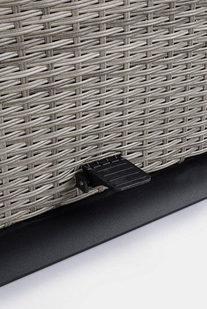 Tavolo "Kent" con struttura in alluminio, piano in ceramica, intreccio in fibra sintetica, per esterno - 28