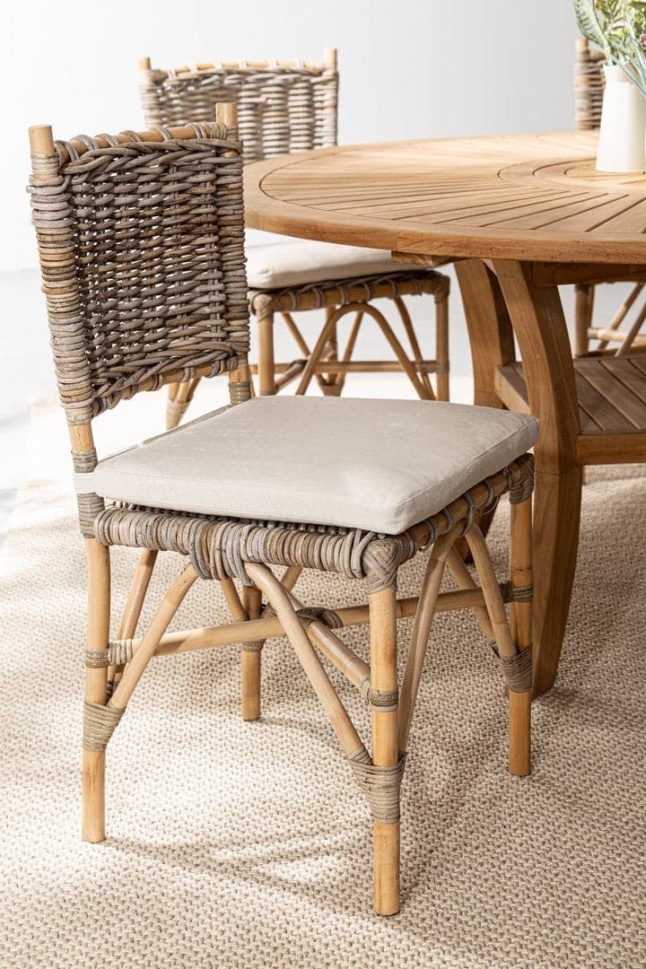 Tavolo rotondo "Maryland", in legno di teak SVLK, gambe solide, per esterno da 155 cm in Tavoli standard Decor Space - Altamura, commercioVirtuoso.it