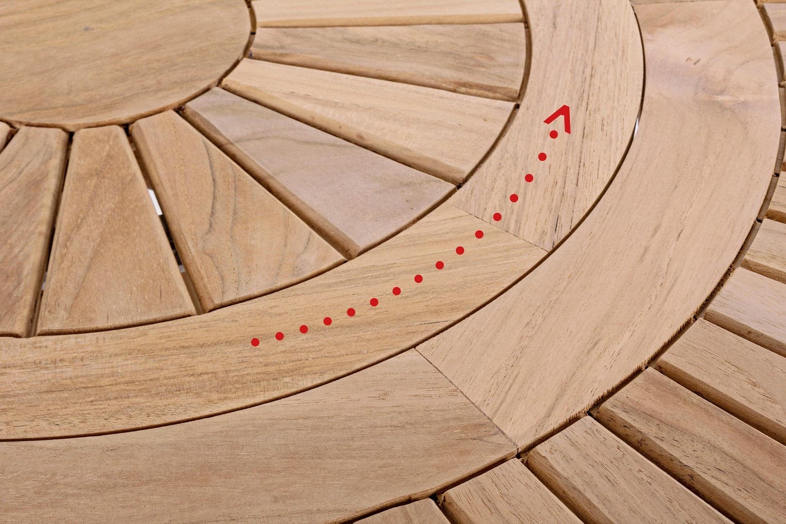 Tavolo rotondo "Maryland", in legno di teak SVLK, gambe solide, per esterno da 155 cm in Tavoli standard Decor Space - Altamura, commercioVirtuoso.it