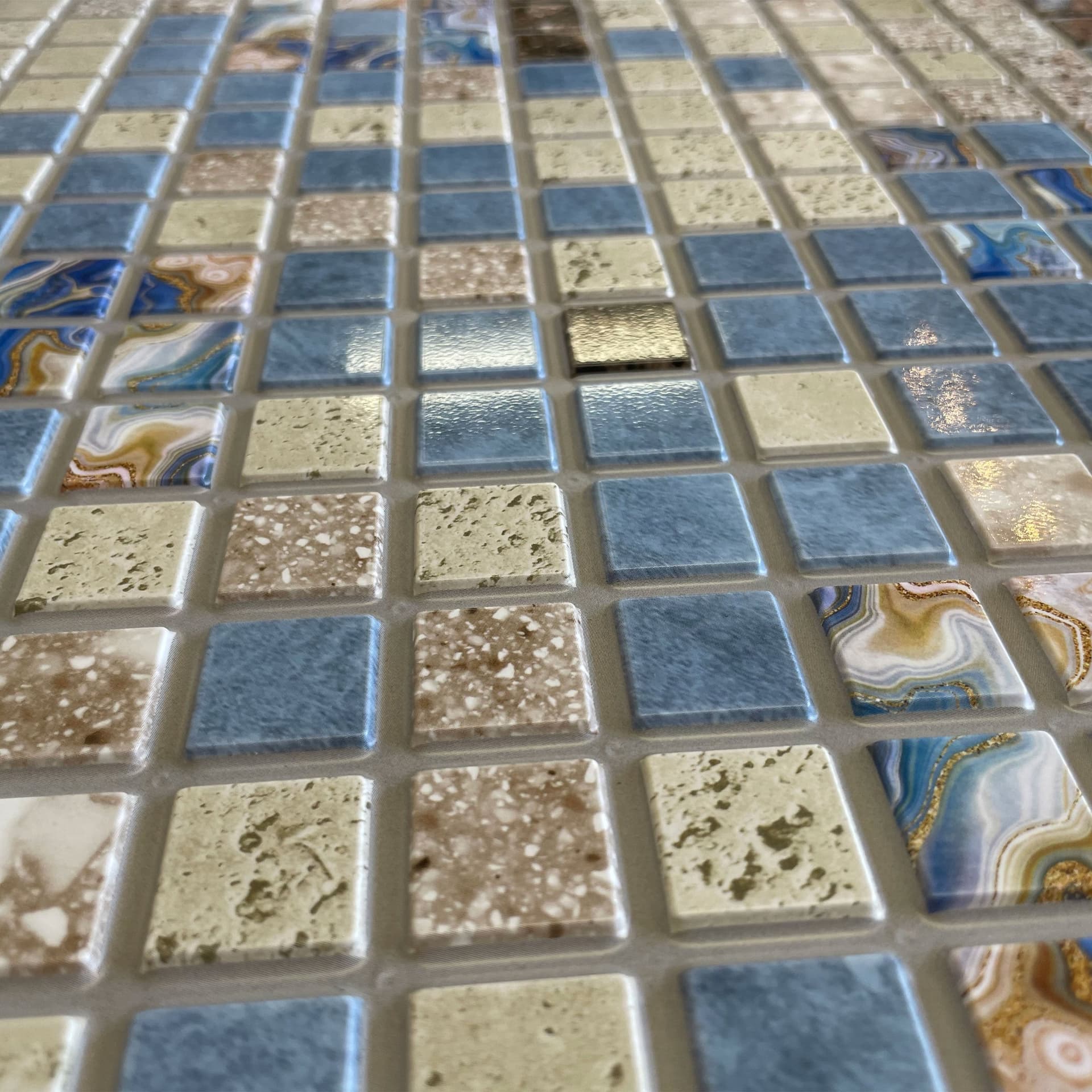 Pannelli 3D "AUTOADESIVI" in PVC GRANIT effetto MOSAICO BAGNO DOCCIA Realistici e isolanti. - Eternal Parquet