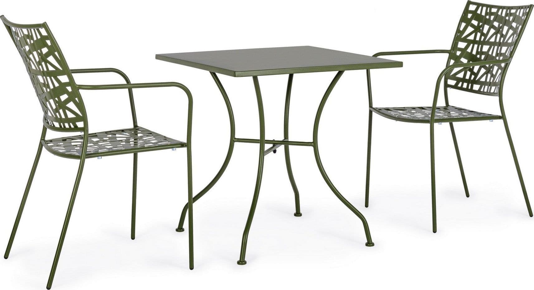 Tavolino quadrato "Kelsie" con struttura in acciaio, finitura opaca, per esterno in Tavoli standard Decor Space - Altamura, commercioVirtuoso.it