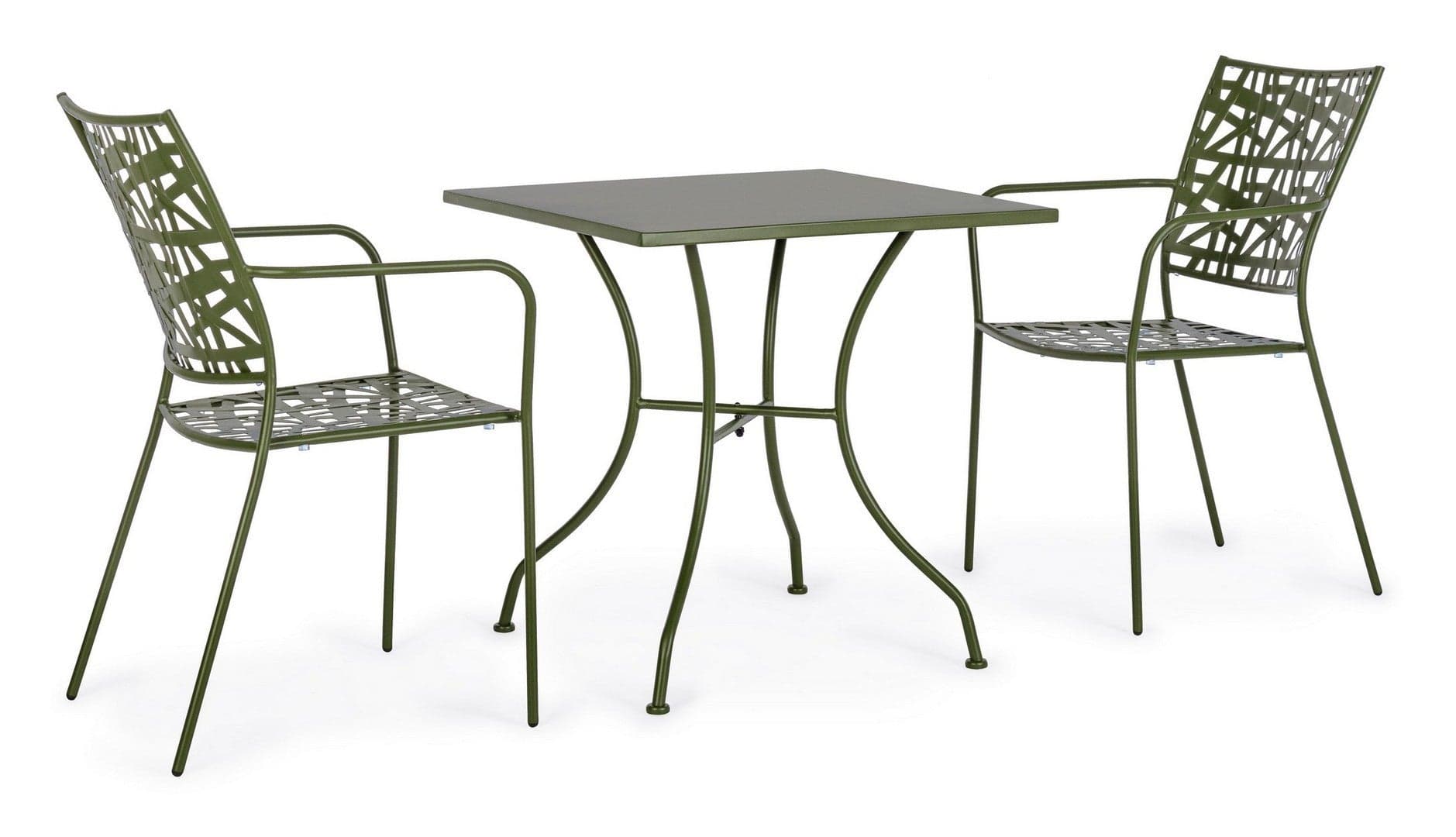 Tavolino quadrato "Kelsie" con struttura in acciaio, finitura opaca, per esterno in Tavoli standard Decor Space - Altamura, commercioVirtuoso.it