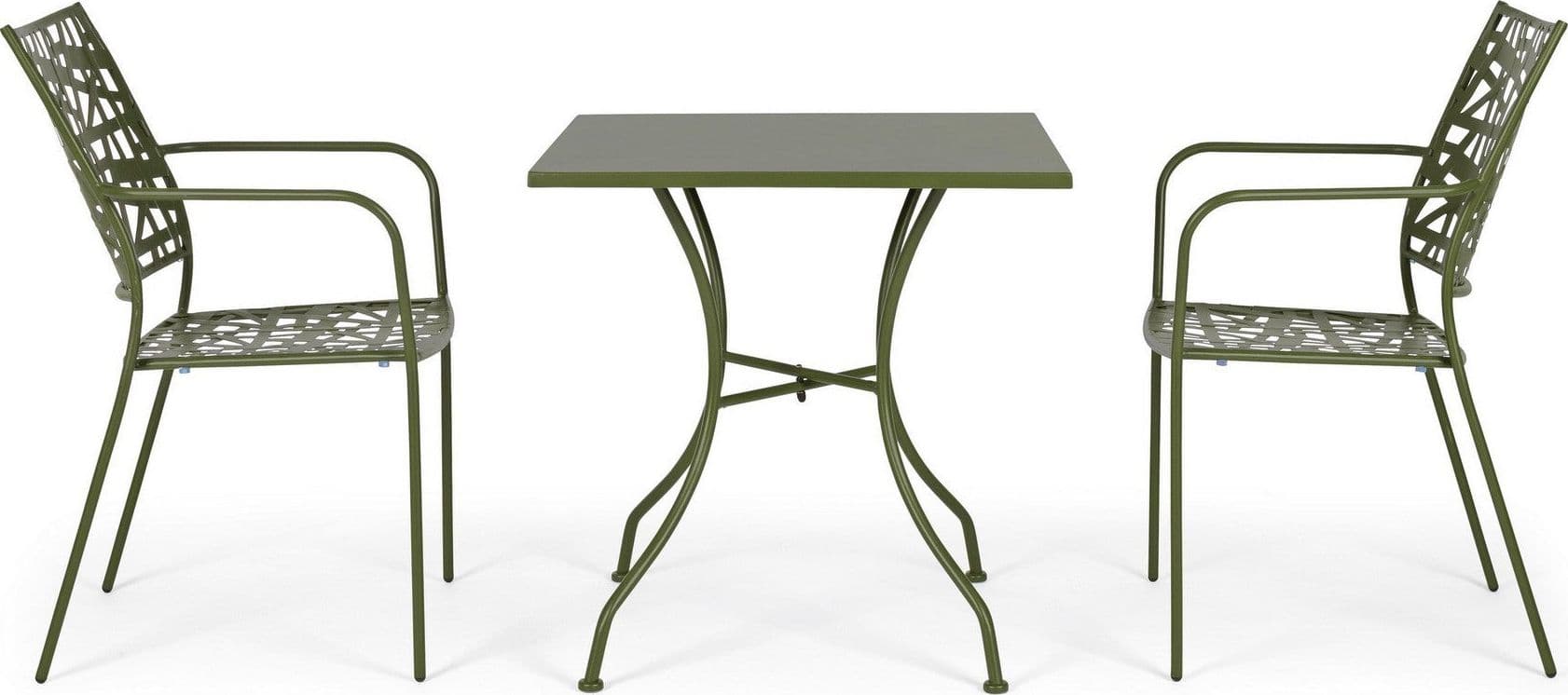 Tavolino quadrato "Kelsie" con struttura in acciaio, finitura opaca, per esterno in Tavoli standard Decor Space - Altamura, commercioVirtuoso.it