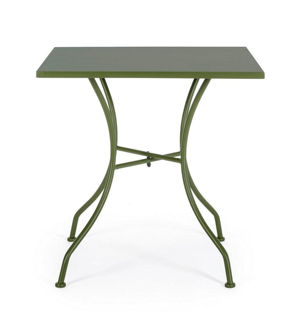 Tavolino quadrato "Kelsie" con struttura in acciaio, finitura opaca, per esterno in Tavoli standard Decor Space - Altamura, commercioVirtuoso.it