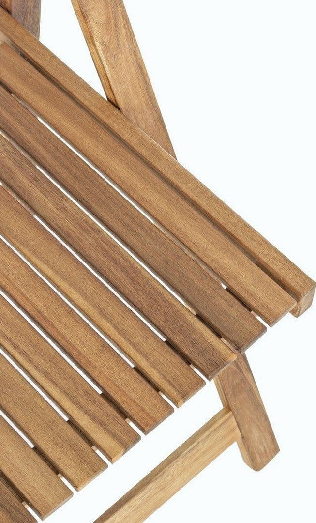Set tavolo con 4 sedie "Noemi" in legno di acacia, finitura ad olio, per esterno in Tavoli standard Decor Space - Altamura, commercioVirtuoso.it