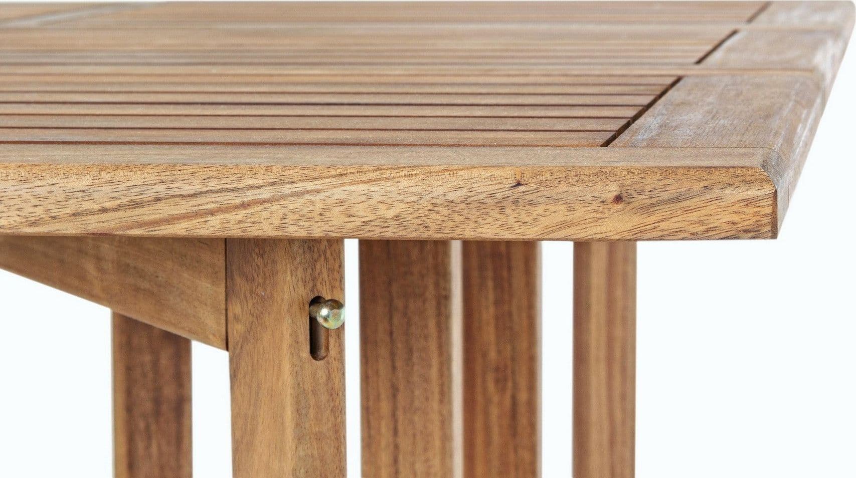 Set tavolo con 4 sedie "Noemi" in legno di acacia, finitura ad olio, per esterno in Tavoli standard Decor Space - Altamura, commercioVirtuoso.it