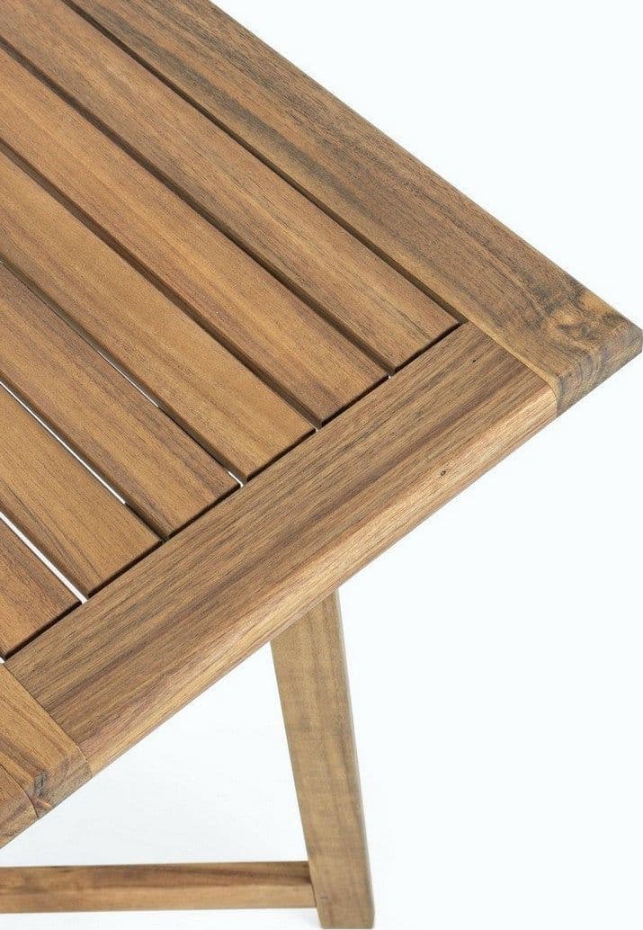 Set tavolo con 4 sedie "Noemi" in legno di acacia, finitura ad olio, per esterno in Tavoli standard Decor Space - Altamura, commercioVirtuoso.it