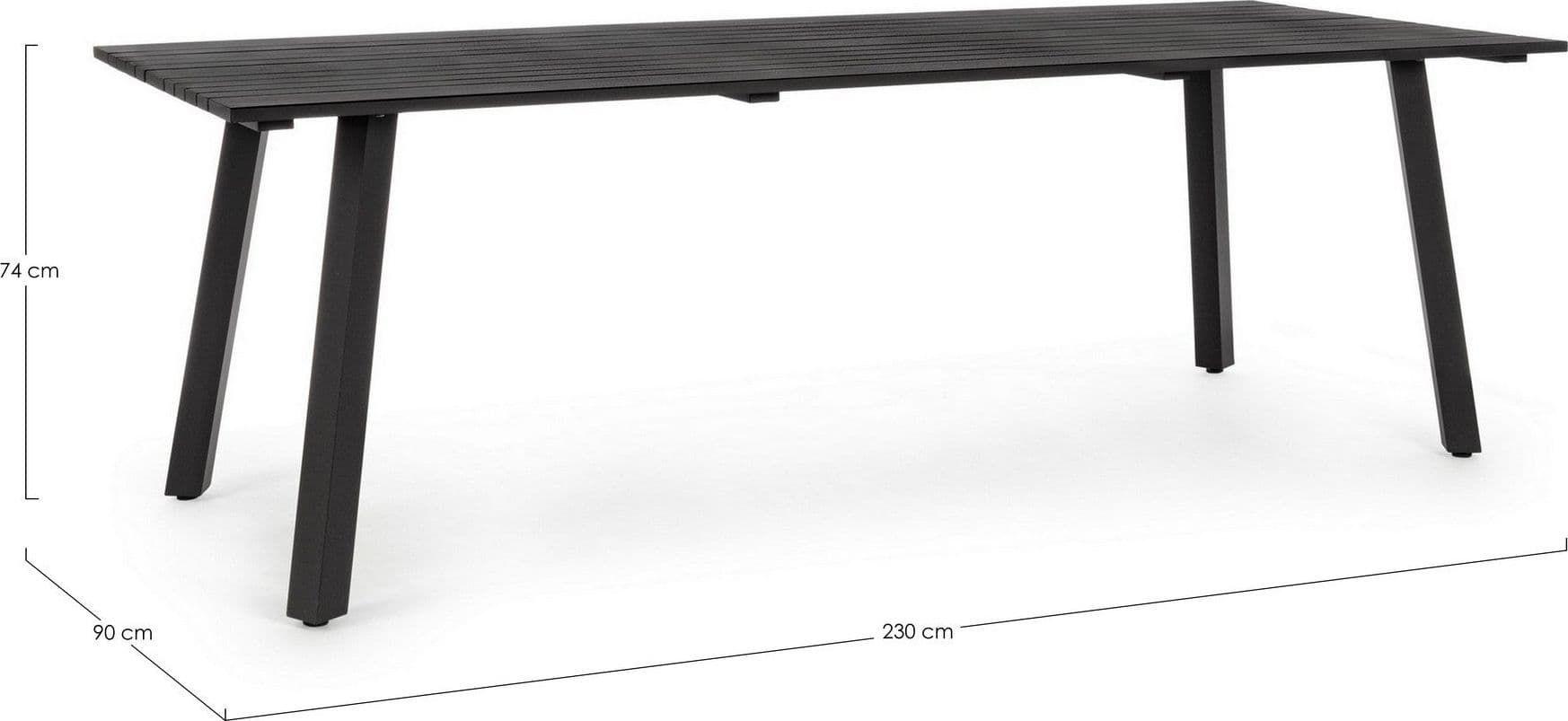 Tavolo "Helina" per esterno, con struttura in alluminio, da 230 x 90 cm Giardino e giardinaggio/Arredamento da giardino e accessori/Tavoli e tavolini/Tavoli standard Decor Space - Altamura, Commerciovirtuoso.it