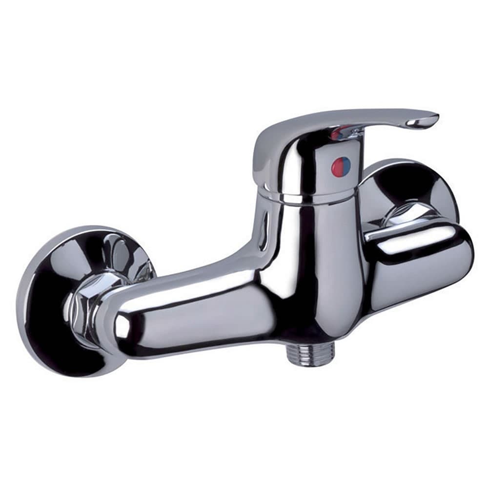 Miscelatore Monocomando Esterno Doccia Europa in Ottone Colore Cromato Bagno - 2