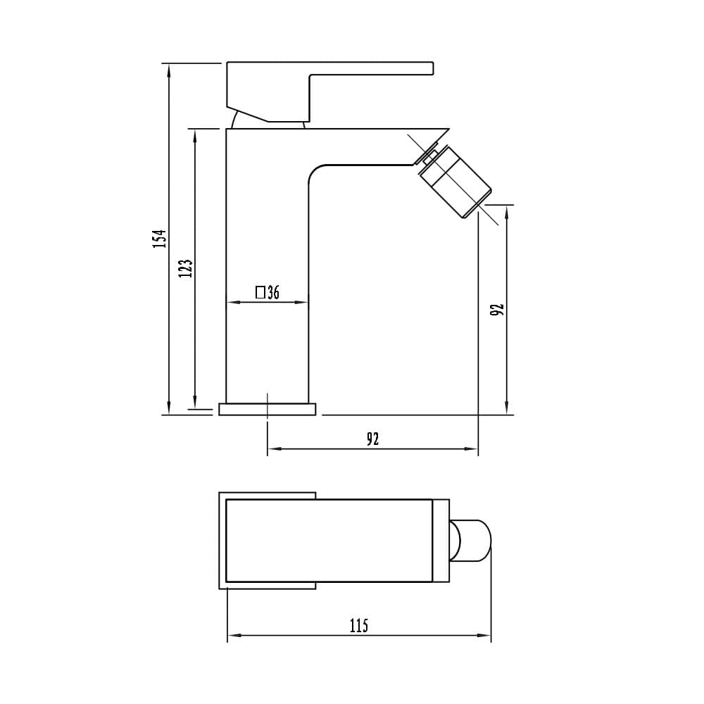 Miscelatore Rubinetto Bidet Cromato Bagno Casa - 2