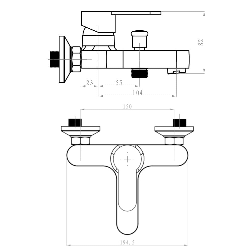 Miscelatore Rubinetto Bidet Cromato + Miscelatore Rubinetto Lavabo Cromato + Miscelatore Esterno Vasca Con Deviatore - 4