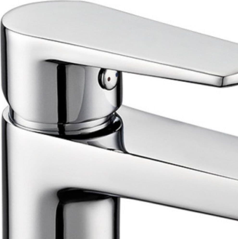 Miscelatore Rubinetto Asia per Lavabo in Ottone Colore Cromato con Piletta - 3