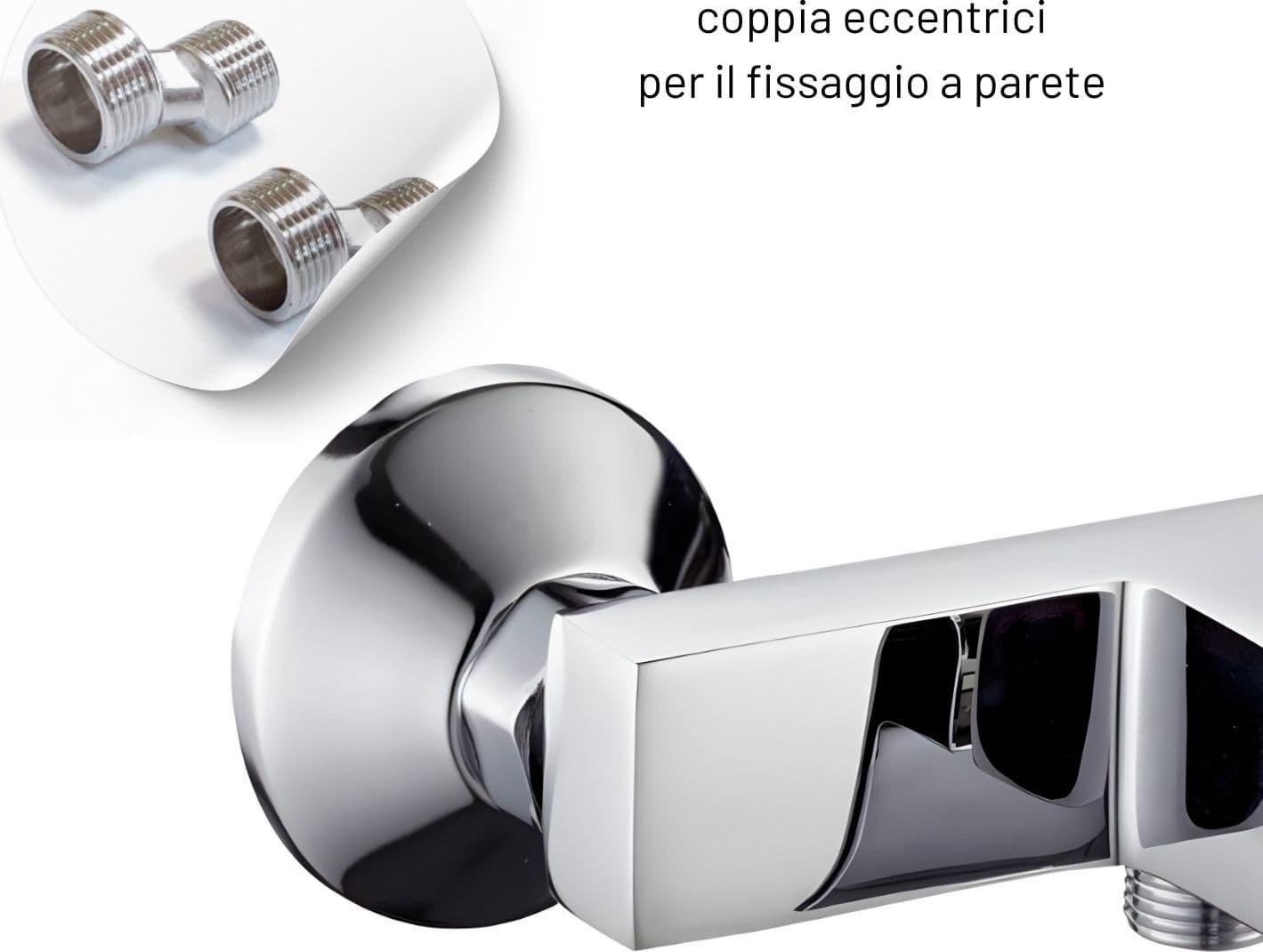 Miscelatore Esterno Doccia Rubinetto Monocomando Cromato - 3